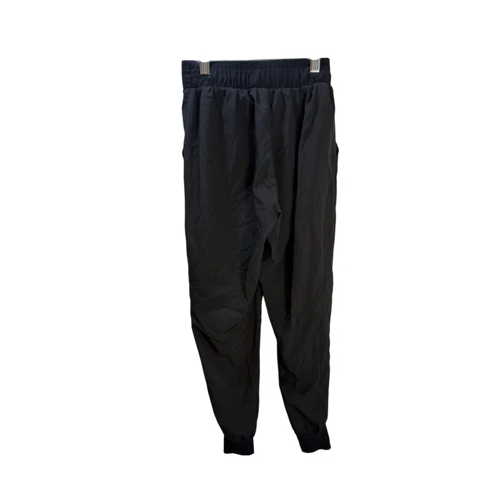 Free People Black Elastic Waist‎ Jogger Pants With Pockets & Ribbed Cuffs